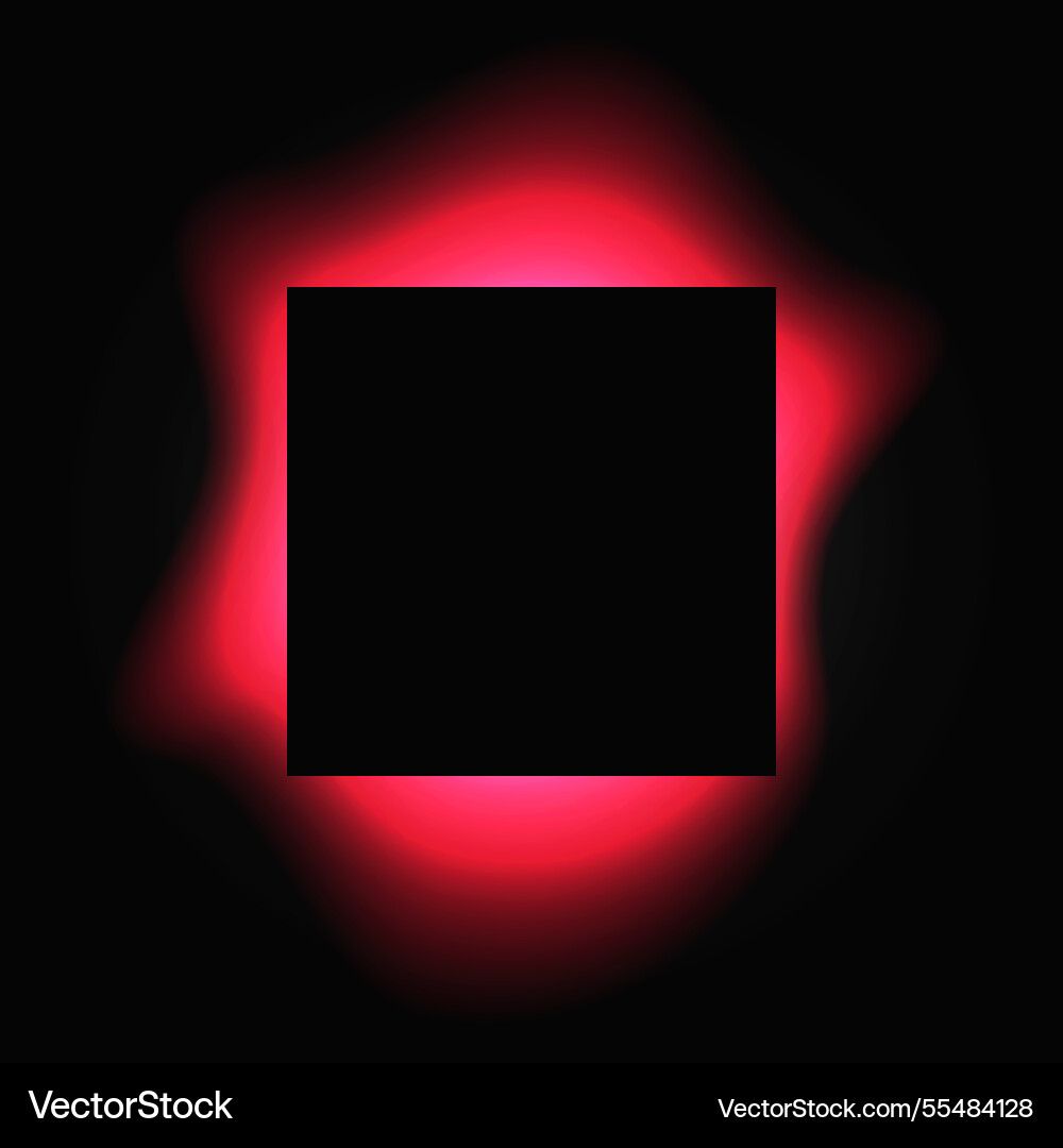 Square illuminate light frame with color gradient Square illuminate light frame with color gradient vector image