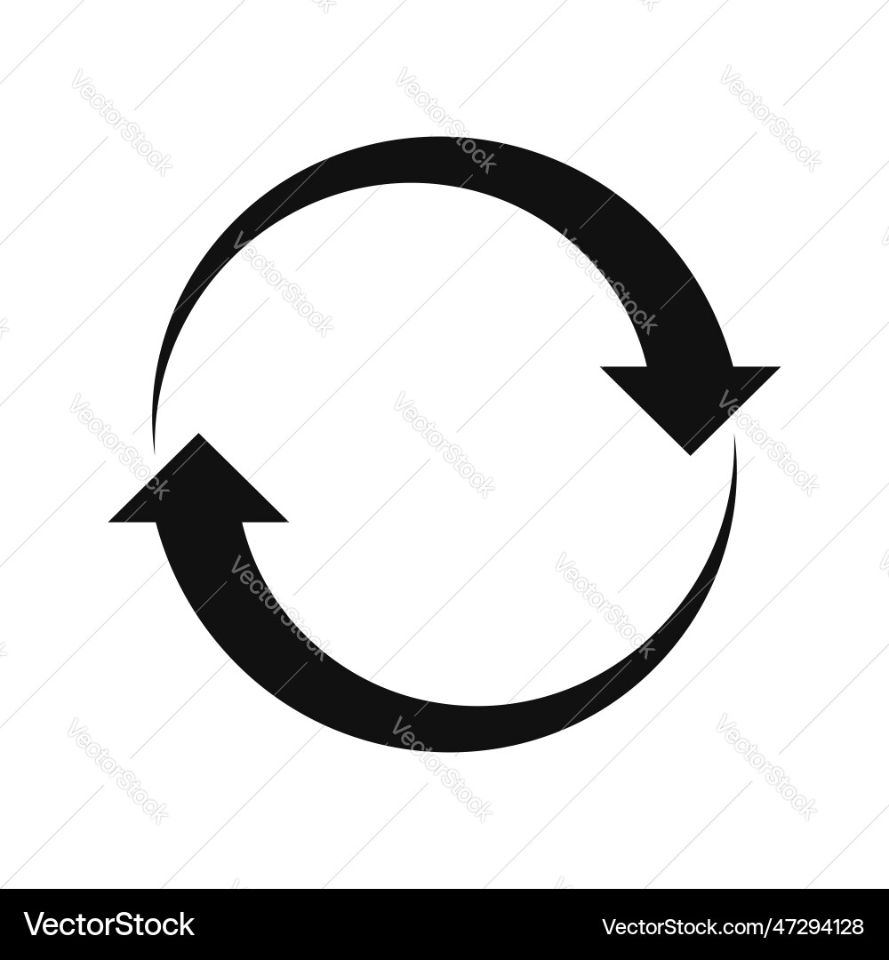Synchronize arrow symbol isolated icon Synchronize arrow symbol isolated icon vector image