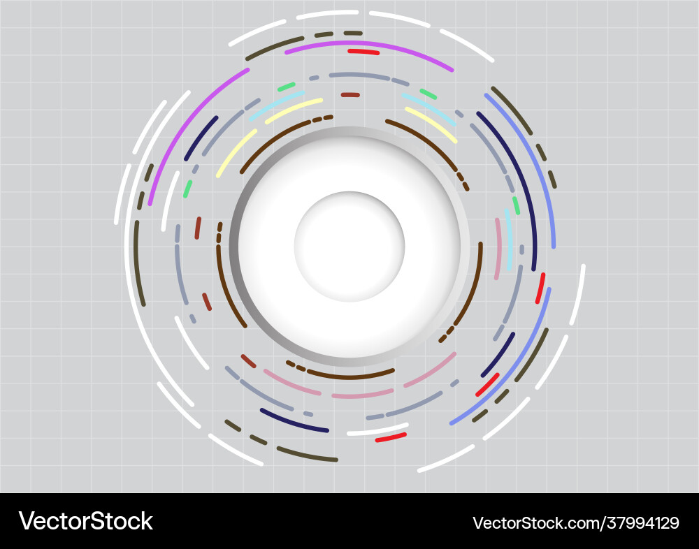 Abstract background with circle and curve shapes vector image