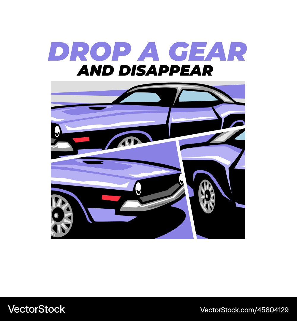 Comic Style Car Illustration Vector Image