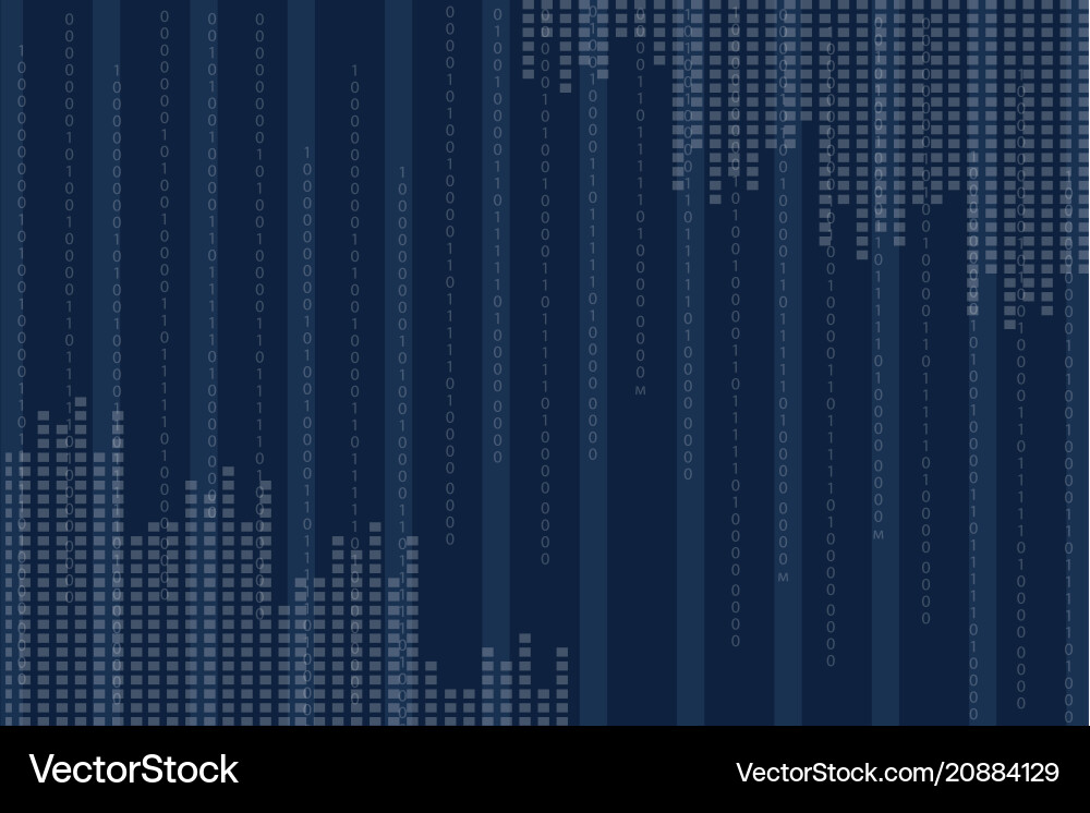 Digital Matrix Code Screen vector image