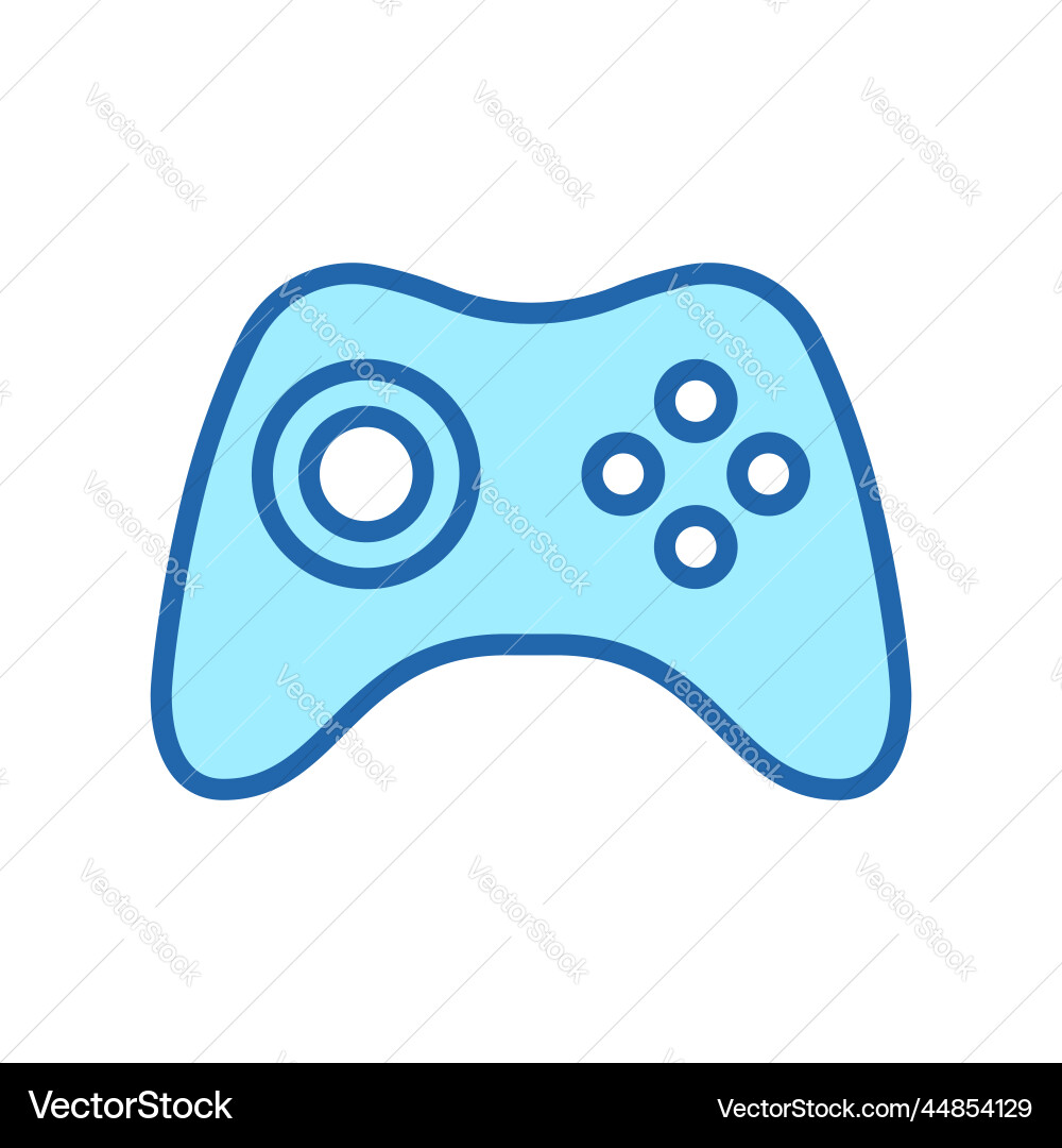 Joystick for game console computer ps color line Joystick for game console computer ps color line vector image