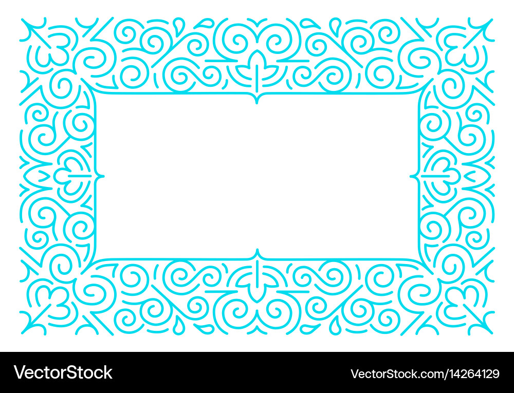 Linear frames design template vector image