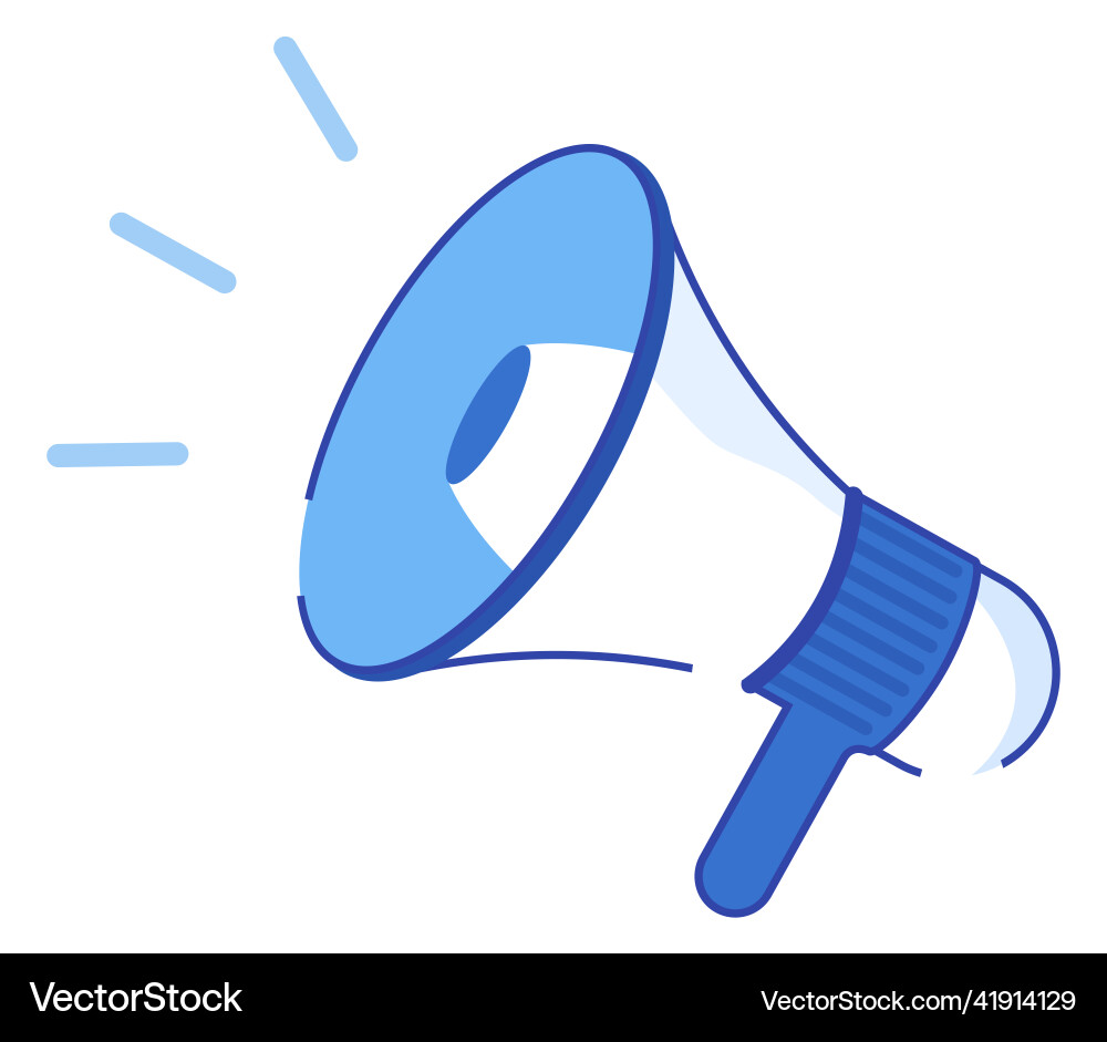 Megaphone loudspeaker shoutbox device for loud Megaphone loudspeaker shoutbox device for loud vector image