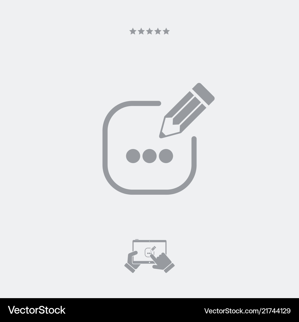 Message box text icon Message box text icon vector image