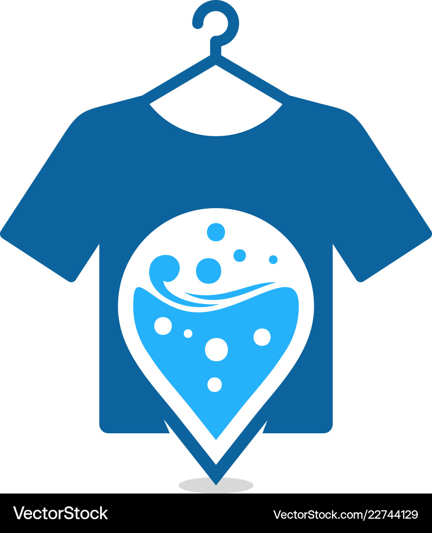 Pin laundry logo icon design Pin laundry logo icon design Vector Image