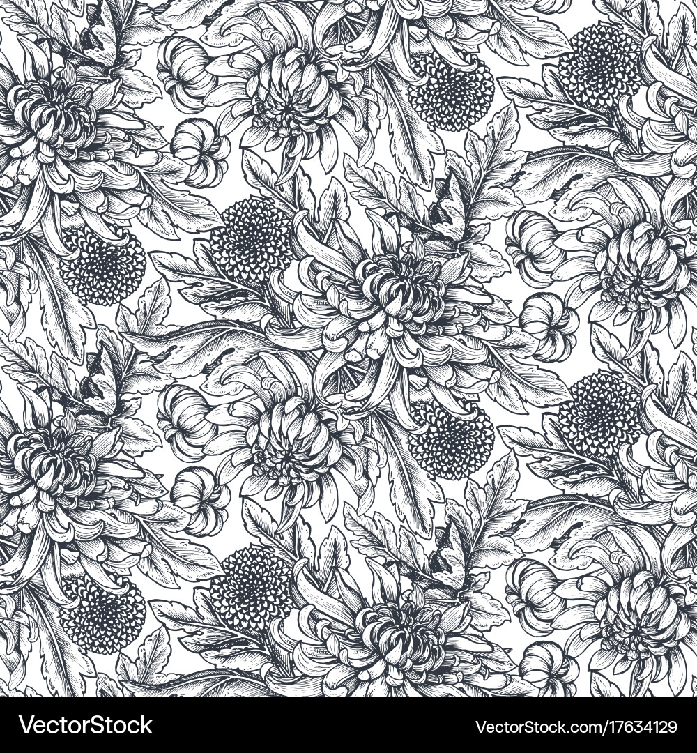 Seamless pattern with hand drawn Royalty Free Vector Image