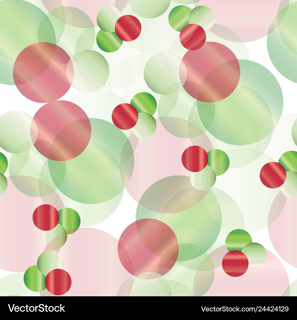 Seamless pattern with red and green circles vector image