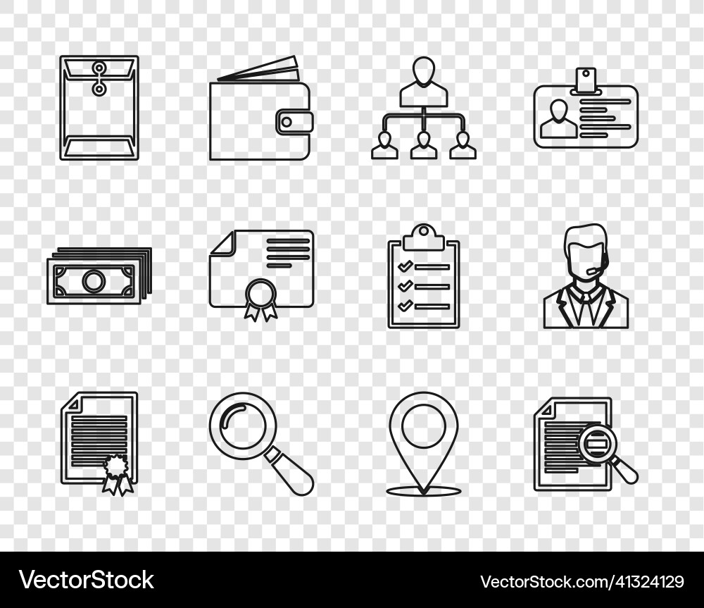 Set line certificate template document Set line certificate template document vector image