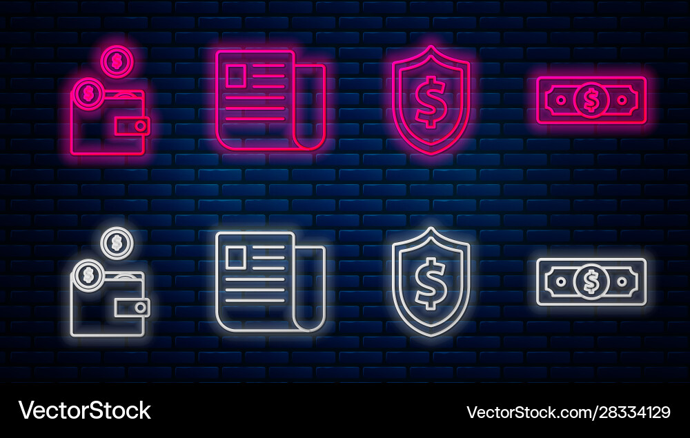 Set line file document shield with dollar symbol Set line file document shield with dollar symbol vector image