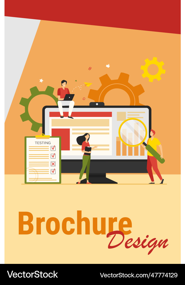 Tiny people testing quality assurance in software Tiny people testing quality assurance in software vector image