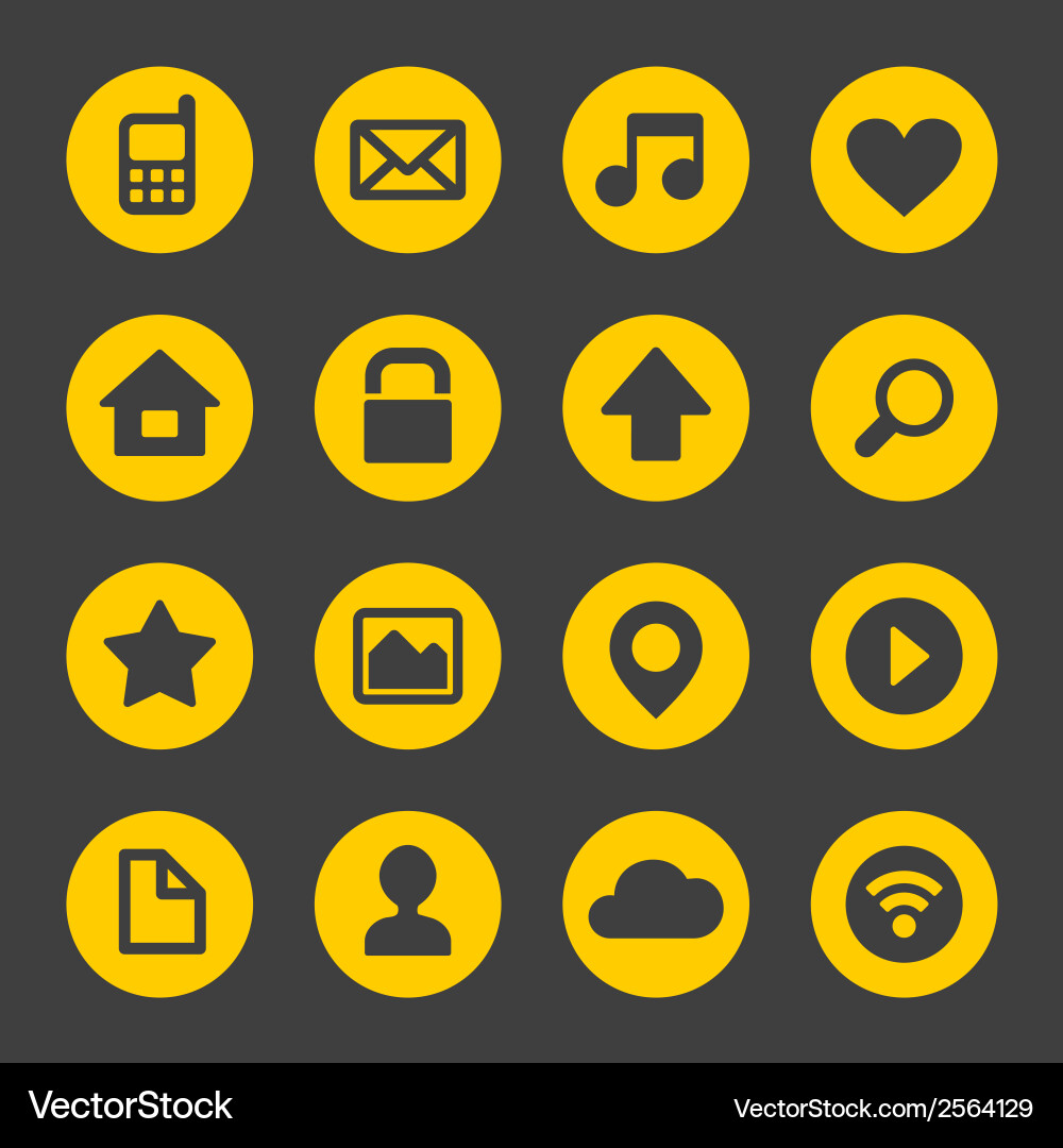 Universal simple web icons set 1 vector image