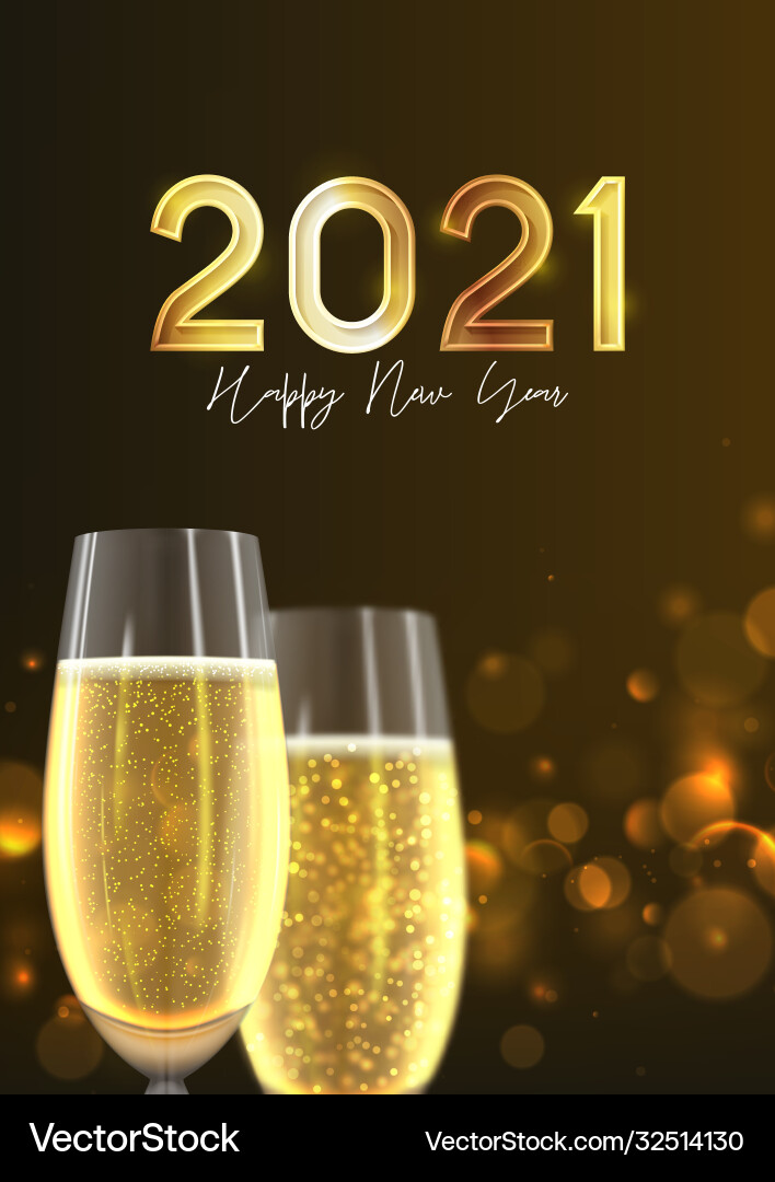 2021 happy new year holiday flyer 2021 happy new year holiday flyer vector image