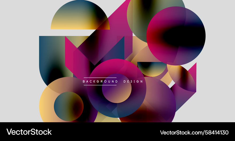 Abstract geometric shapes overlap creating Vector Image