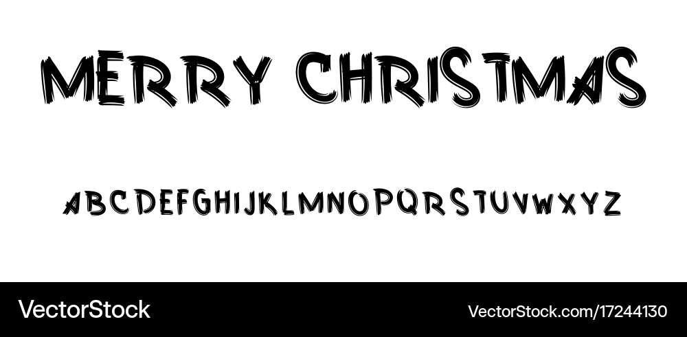 Alphabet calligraphic font unique custom Vector Image