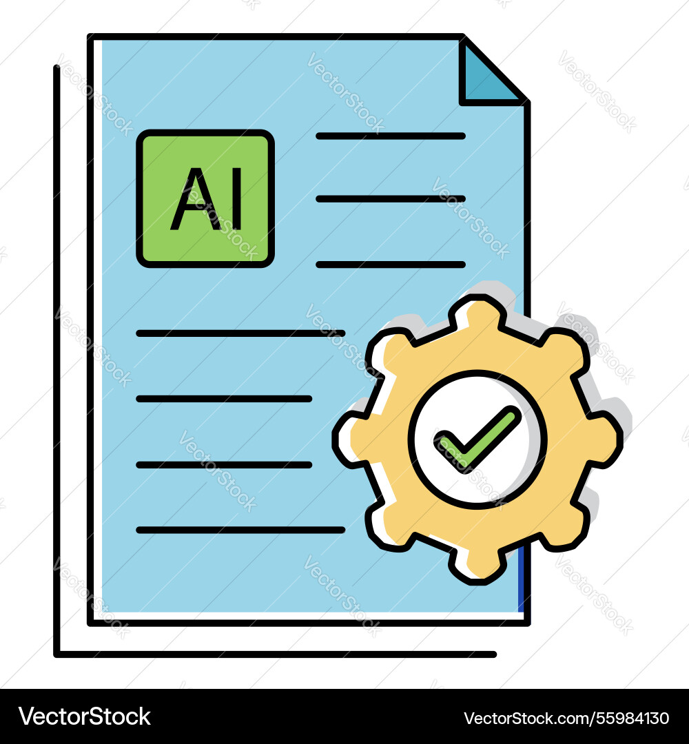 Approved form ai application symbol icon design vector image