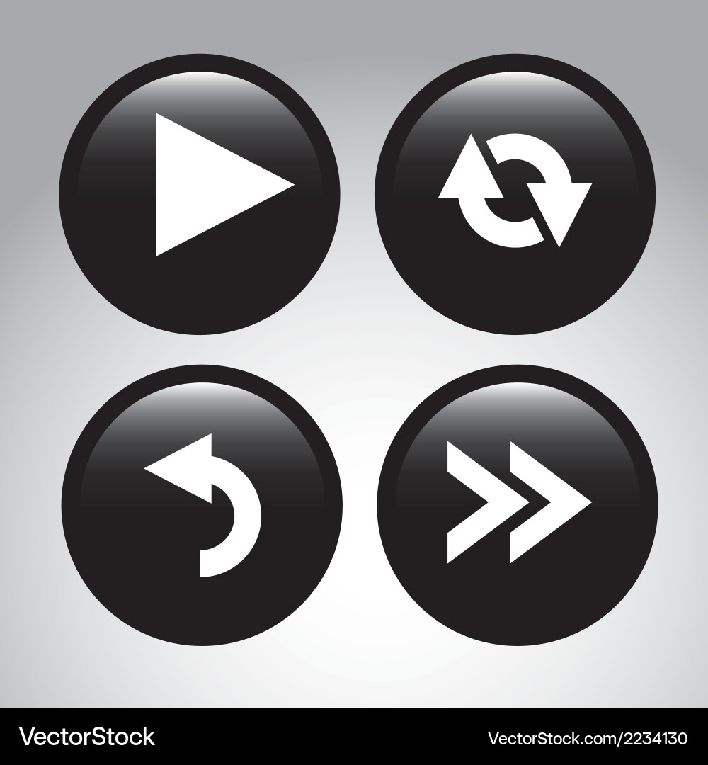 Arrows buttons over gray background vector image