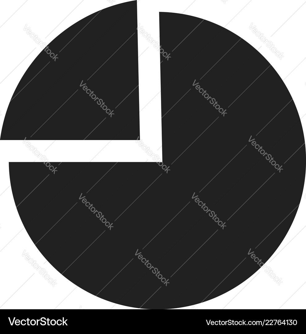Chart pie icon simple style Chart pie icon simple style vector image