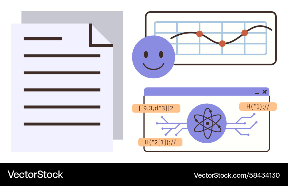 Data Analysis & Visualization Concept Vector Image