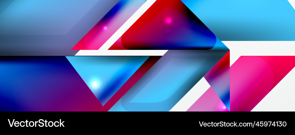 Dynamic 3d geometric abstract background Vector Image