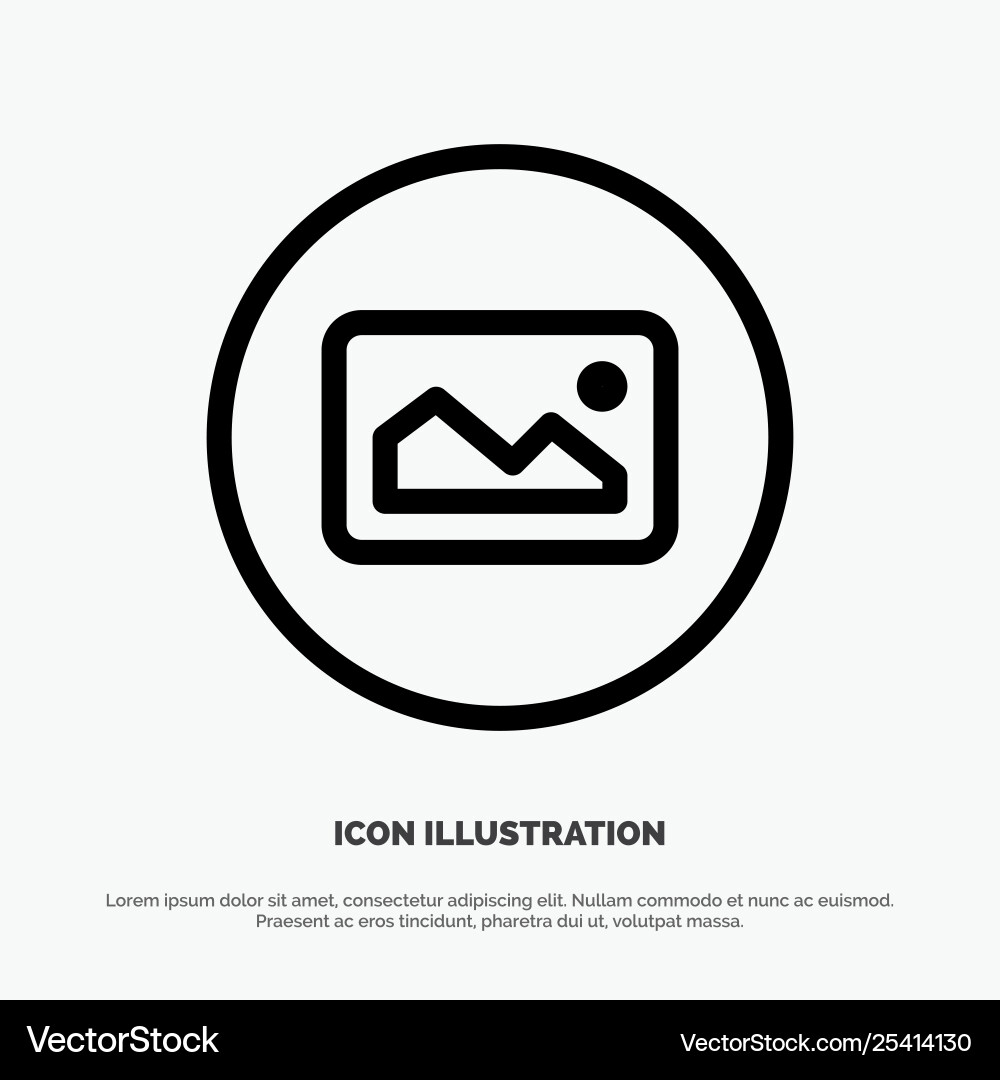Image photo basic ui line icon Image photo basic ui line icon vector image