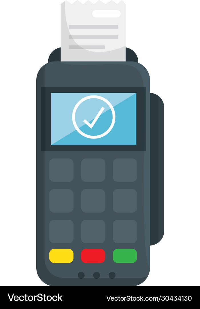 Isolated dataphone with receipt design Vector Image