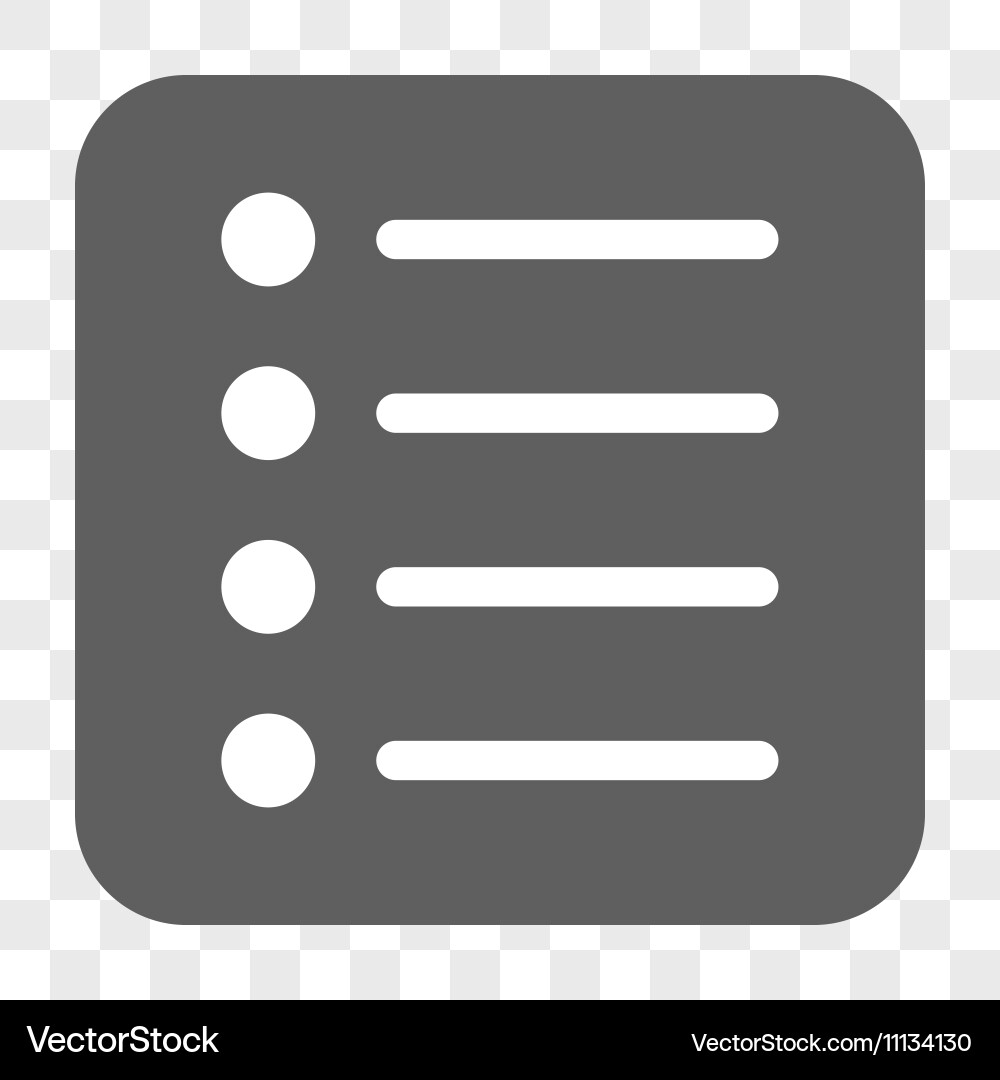 Items rounded square button vector image