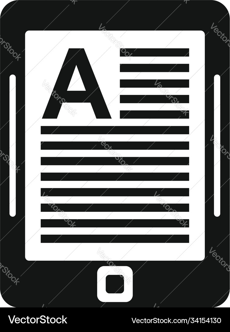 Library tablet reader icon simple style Vector Image