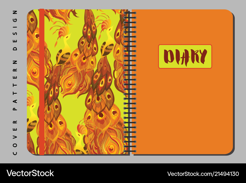 Notebook and diary cover design for print Notebook and diary cover design for print vector image