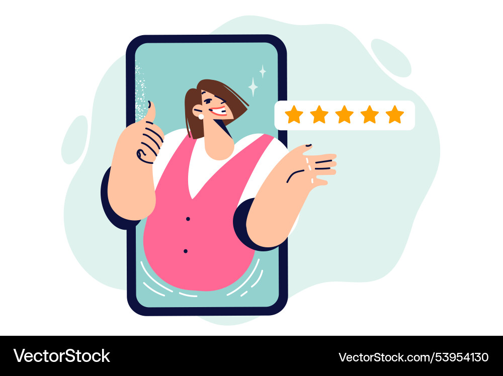 Positive user experience from using mobile app Positive user experience from using mobile app vector image