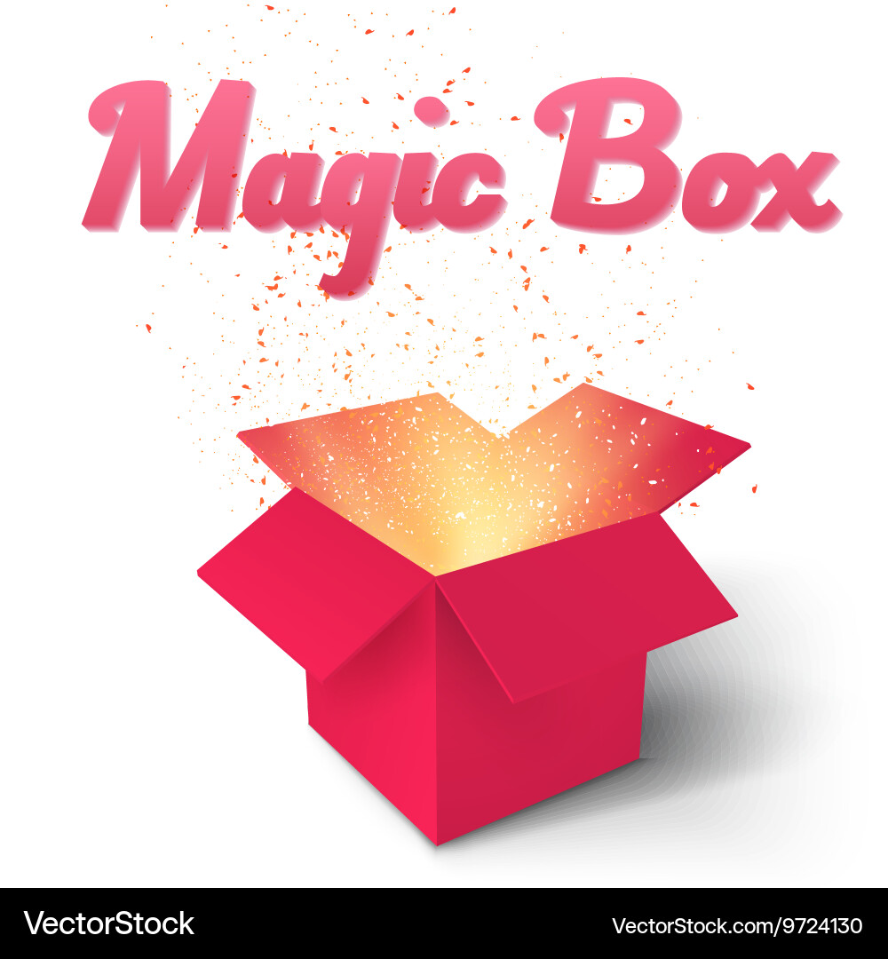 Realistic Magic Gift Box Vector Image