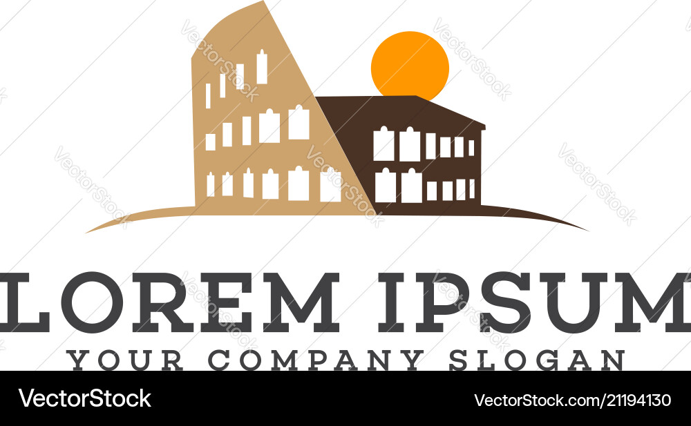 Rome Logo Design Konzept Vorlage Rome Logo Design Konzept Vorlage vektorbild