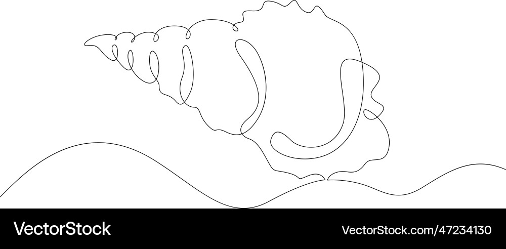 Seashell clam shell Seashell clam shell vector image