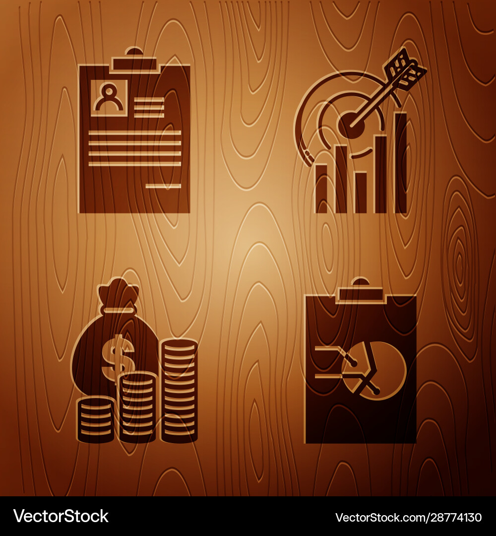 Set clipboard with graph chart Set clipboard with graph chart vector image