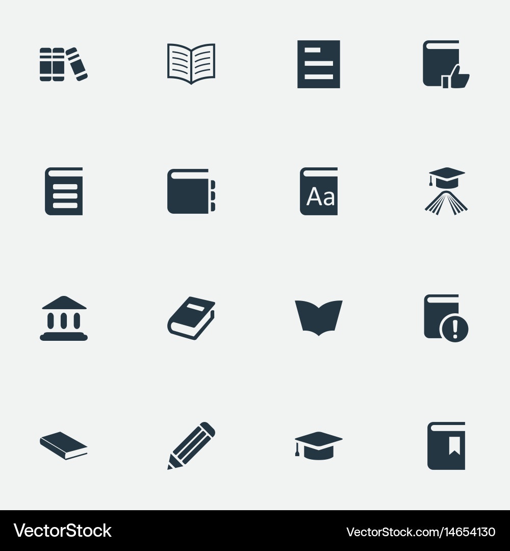 Set of simple reading icons Vector Image