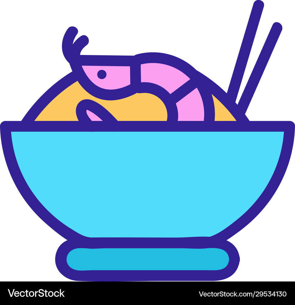 Shrimp icon isolated contour symbol Shrimp icon isolated contour symbol vector image