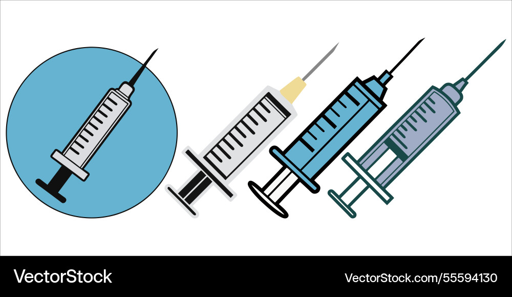 Simple of multiple syringes Vector Image