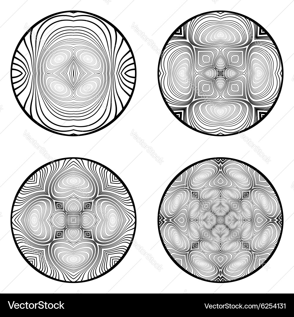 A set of design circle elements vector image