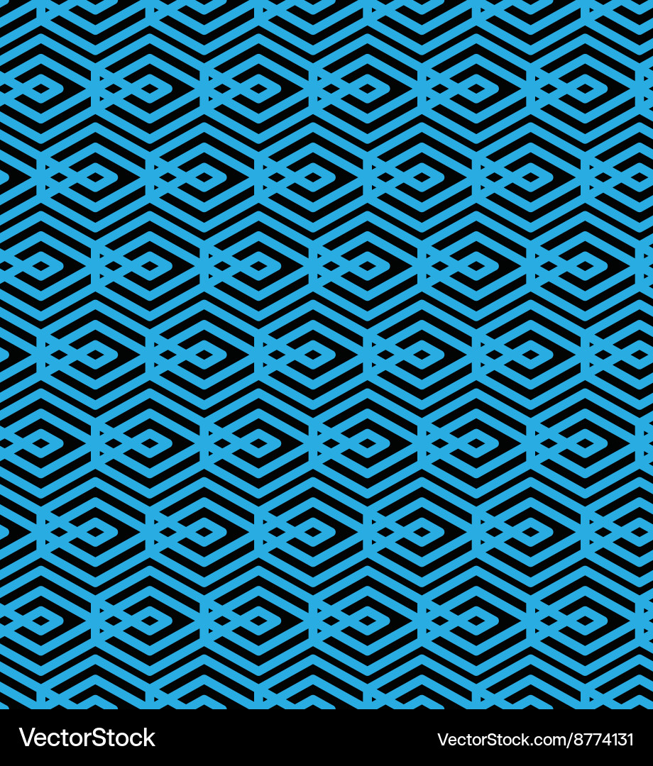 Blue abstract seamless pattern with interweave Vector Image