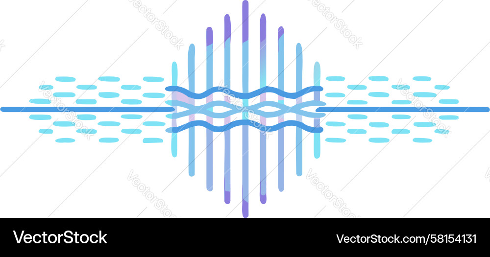 Dynamic Sound Wave Frequency Display Vector Image
