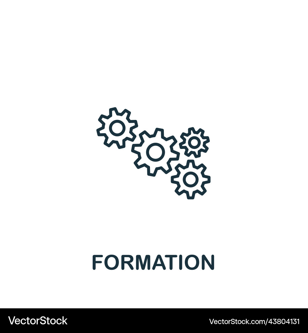 Formation icon line simple for templates web Vector Image