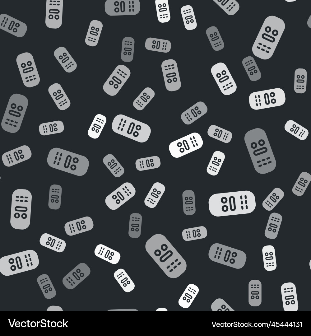 Grey remote control icon isolated seamless pattern Vector Image