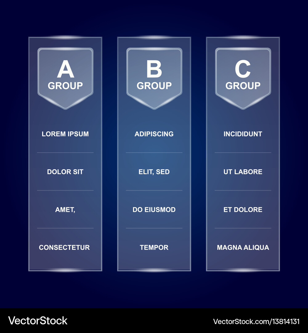 Group table board template ready for text Group table board template ready for text vector image