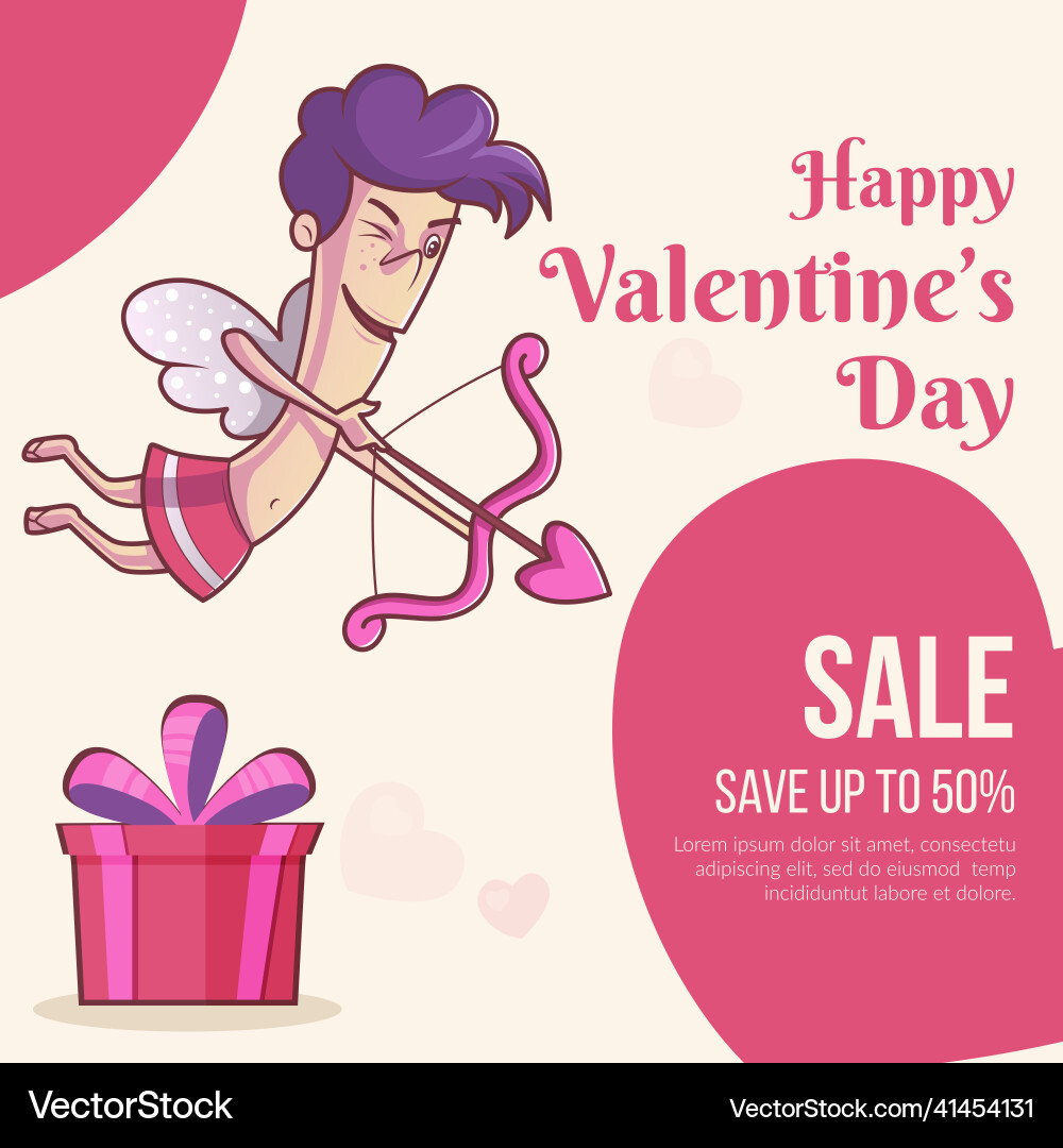 Happy Valentinstag Banner Design Happy Valentinstag Banner Design Vektorbild