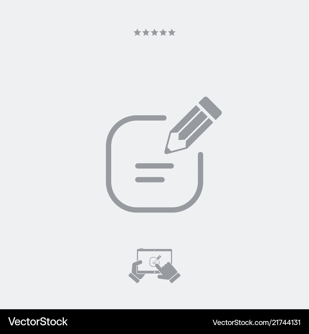Message box text icon Vector Image