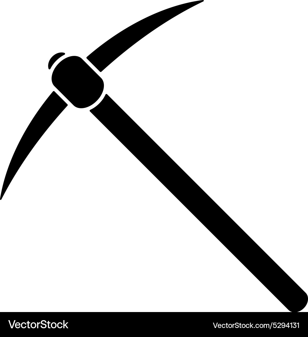 Pickaxe Icon - Mining Tool vector image