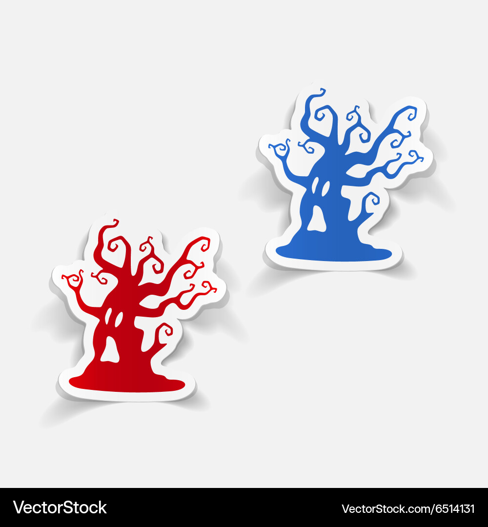 Realistic design element tree Vector Image