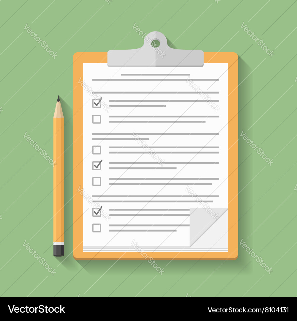 Survey Checklists and Forms vector image