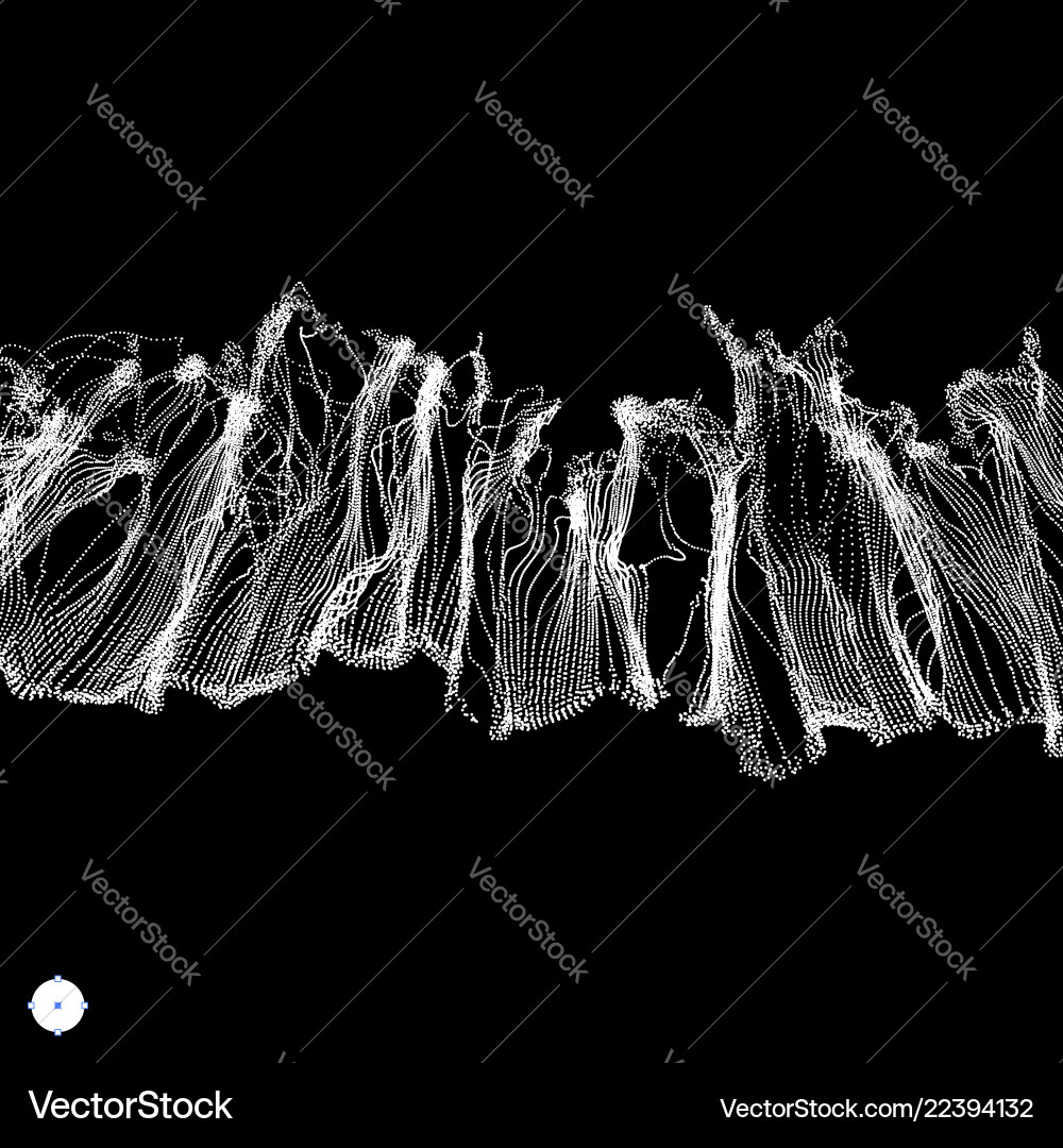 Array with dynamic particles 3d technology style Array with dynamic particles 3d technology style vector image