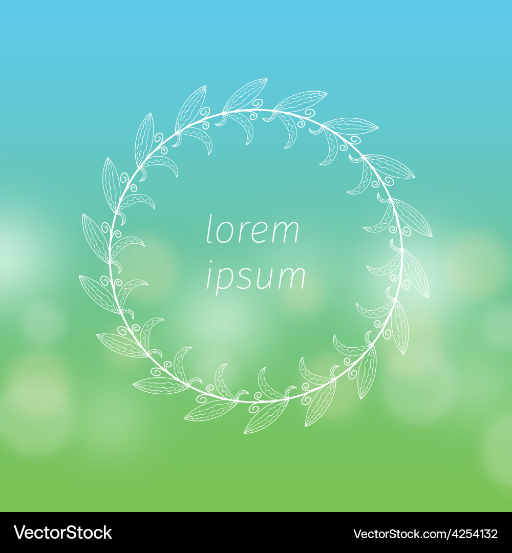 Blur background with frame Vector Image